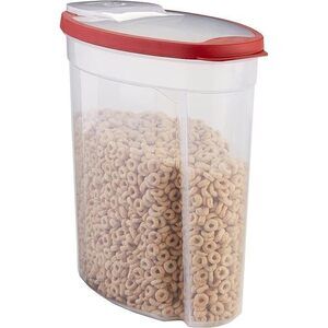 Flex And Seal Cereal Keeper, 1.5 Gallon, Bpa-Free, Clear With Red Lid, Airtight